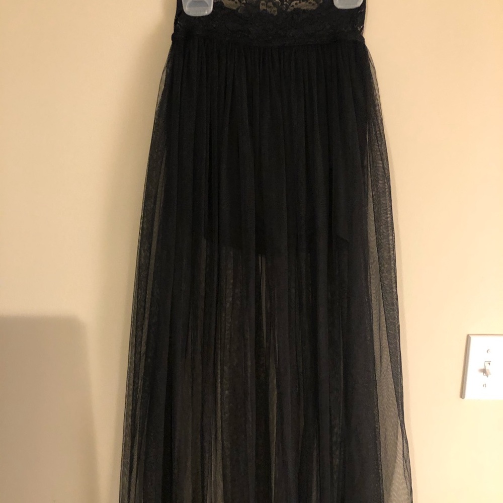 NWT Long skirt with biker shorts under